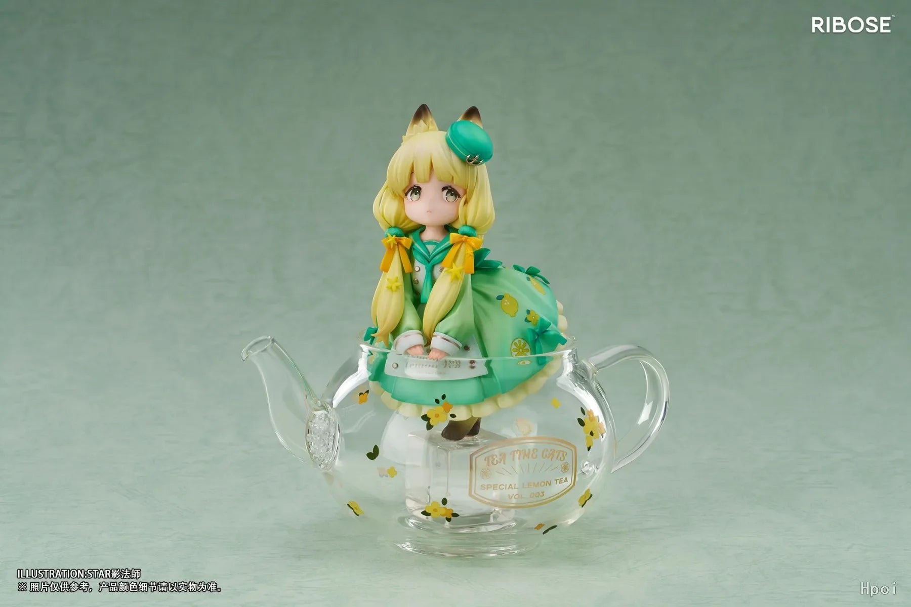【In Stock】Original RIBOSE DLC Series Tea Party Cat Lemon Cat Model Figure Toys Gift