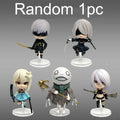 Anime Figures 5PCS NieR Automata 2B Action Mechanical Lifeform Anime Figurine Statue Pvc Model Doll Collection Toy Gift Kids