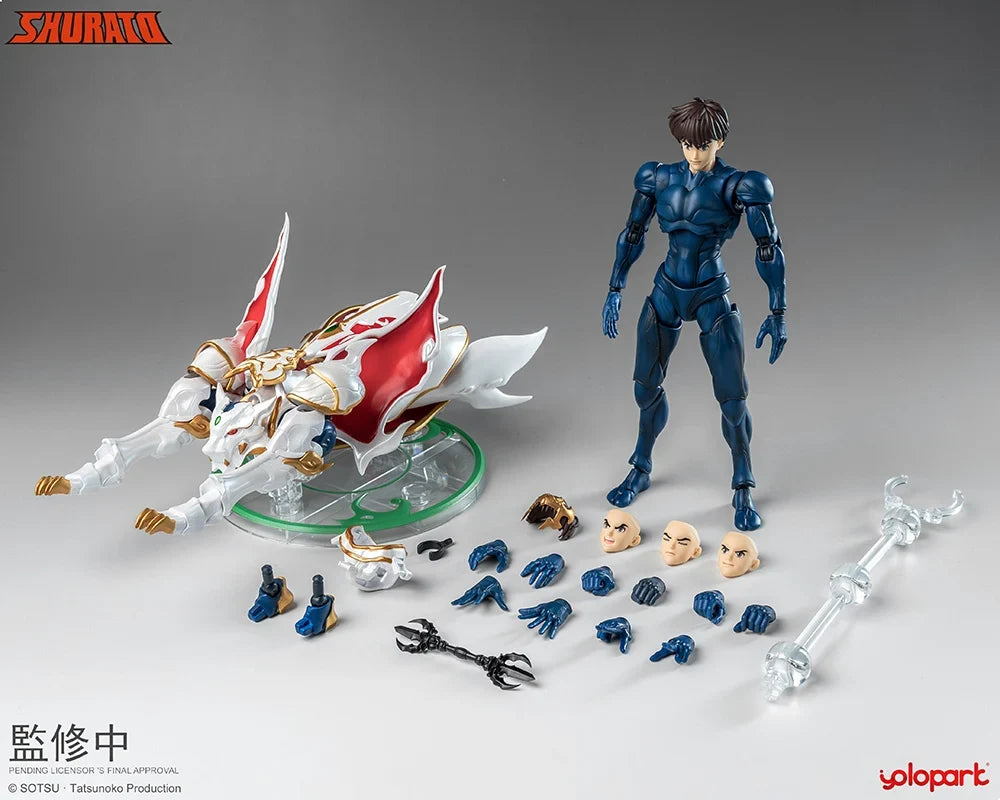 100% Original 18cm Shura-Oh Model Kit Amkpro X Series Shurato Action Figures Anime Toys Collection
