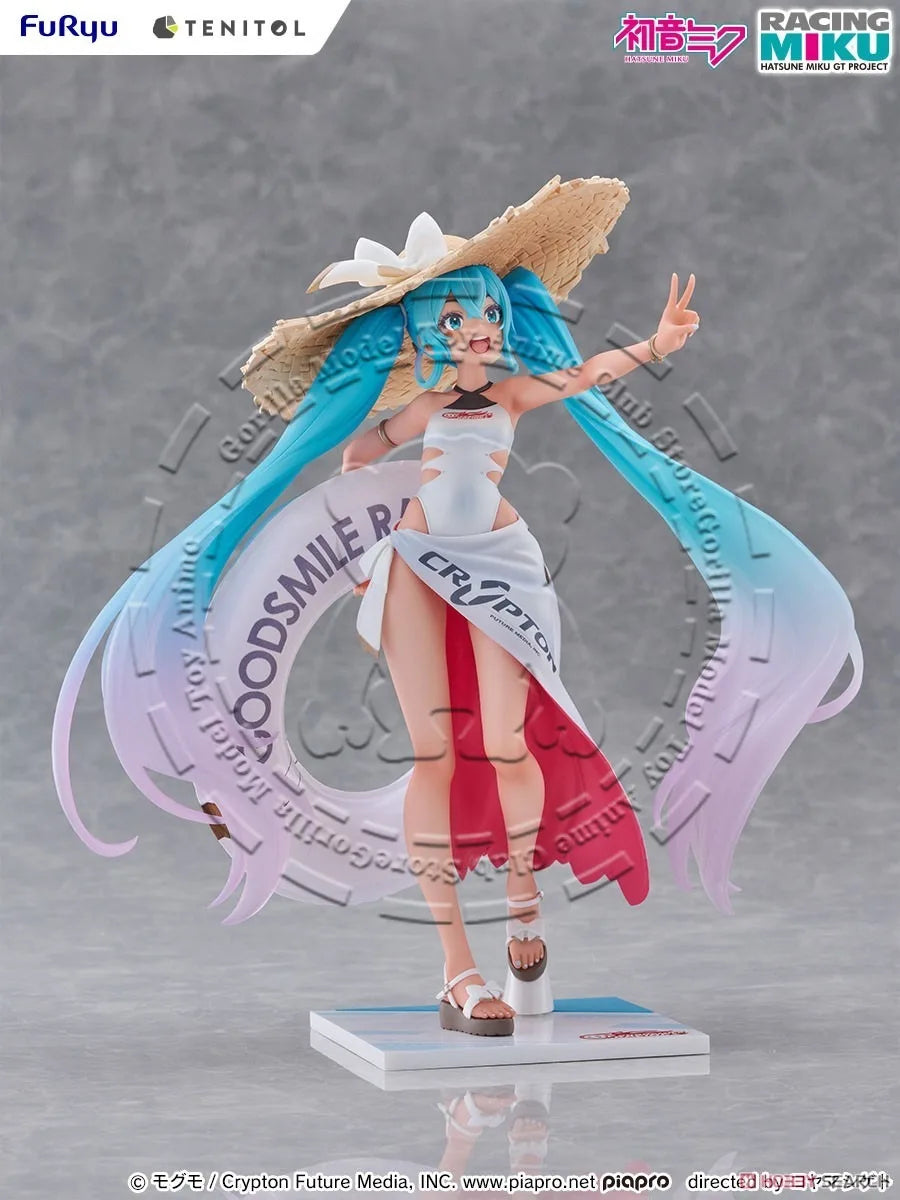 In Stock Original Genuine FuRyu Tenitol Racing Miku 2024 Ver. Vocaloid Figure 210mm Anime Statue Collectible Japanese Model Gift