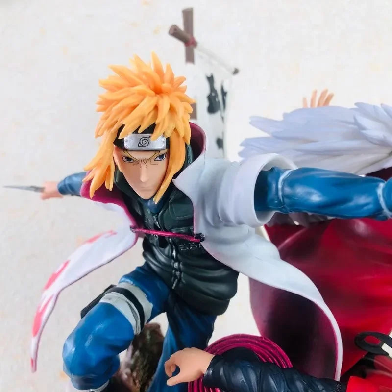 40cm Naruto Anime Figure Uzumaki Naruto Jiraiya Namikaze Minato statue Action Figure collect Pvc Model Doll Childrens Gift Toys