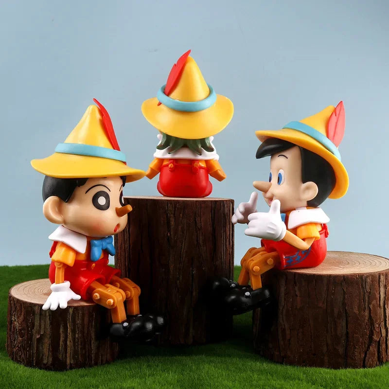 Crayon Shin-chan Cos Pinocchio The Joker Action Figure Toys Anime Shin Chan Figuras Manga Figurine Collection Model Doll Gift
