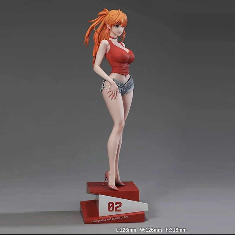 31cm/12.2inch Summer Girlfriend Asuka Action Figure - Campus Queen Model Statue Collectible Ornament Toy Birthday Xmas Gift