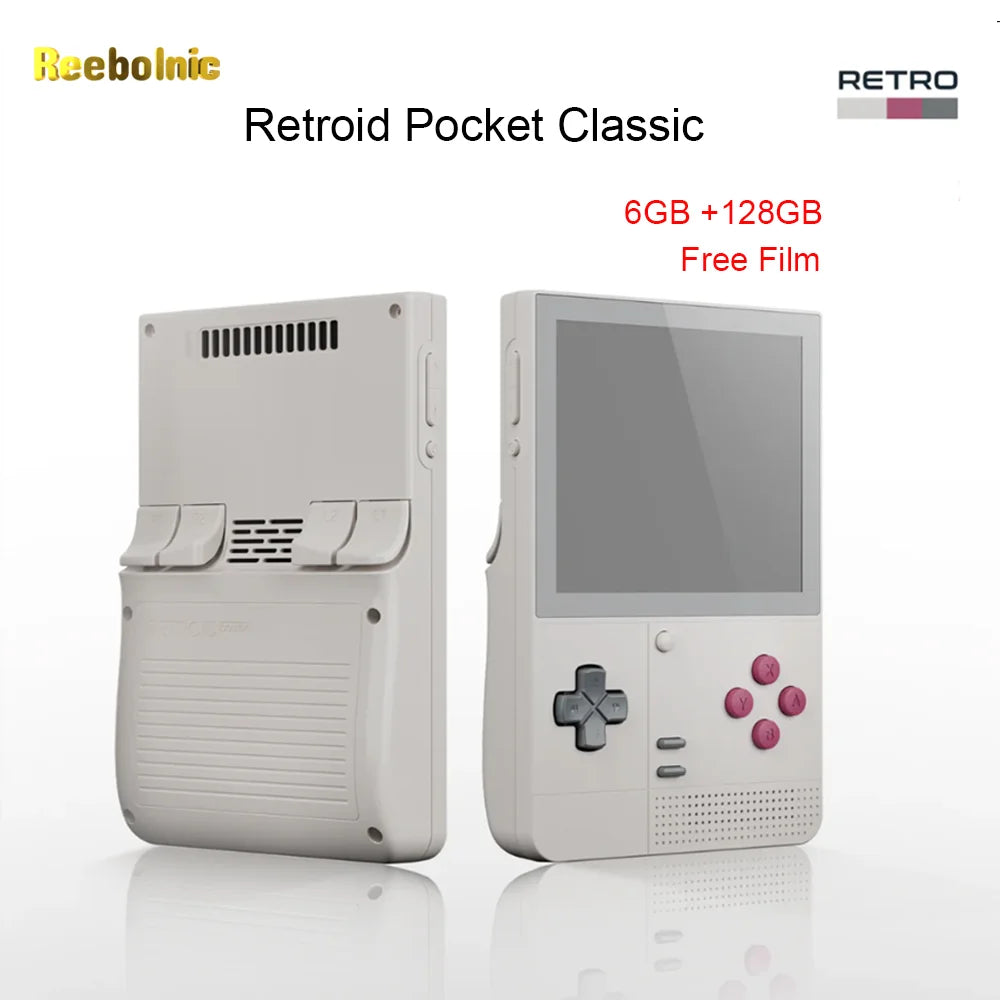 Reebolnic Retroid Pocket Classic Handheld Game Console 3.92Inch Screen 6GB 128GB G1 Gen2 Video Game Console RP Classic Boy Gifts