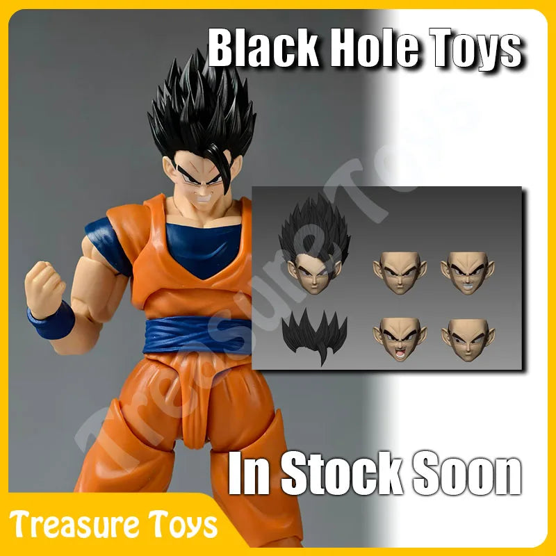 Black Hole Toys Son Gohan Head Sculpt Dragon Ball Mystic Ultimate Son Goku Head Accessories Anime Action Figure Toys Gifts