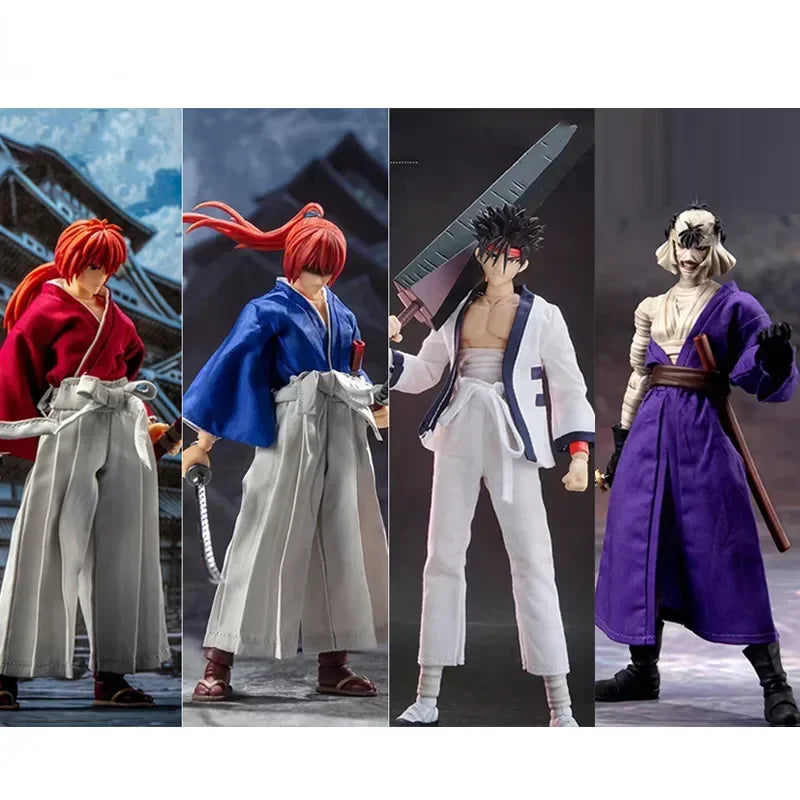In Stock Dasin/Great Toys/GT SHF 1/12 16cm/6 inch PVC Action Figure Model Rurouni Kenshin Himura Sagara Sanosuke Shishio Makoto