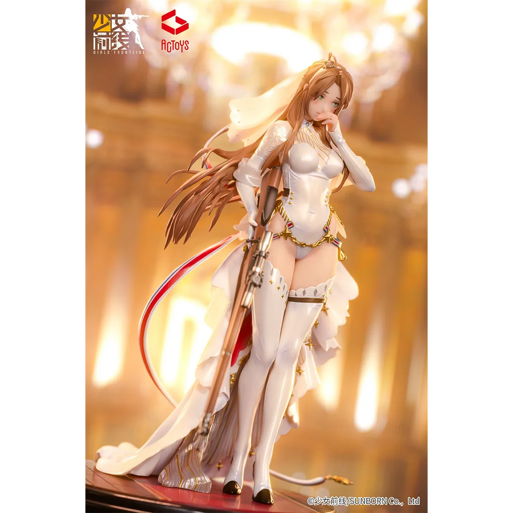 Original spot 1/8 ACTOYS Girls Frontline 25CM Lee Enfield Lifelong Guardian Wedding Dress PVC Figure