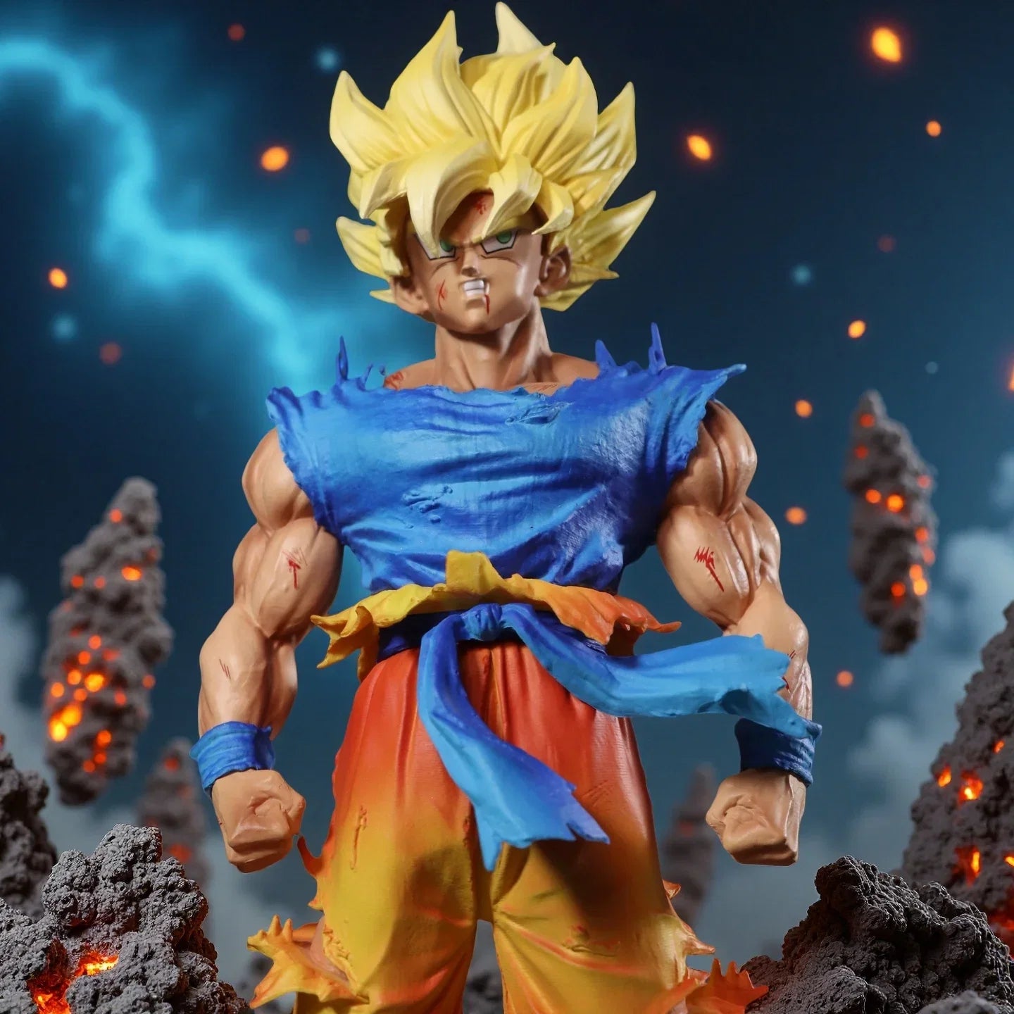 Interchangeable head 27cm Dragon Ball Z Figure Goku Anime Figures First Super Saiyan  Gokou PVC Model Toys Doll  Gifts
