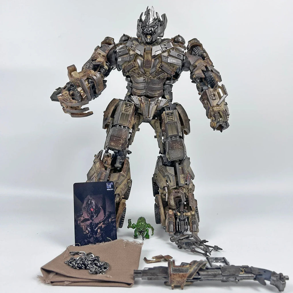 UT Transformion R-05 R05 33cm MG Tank Damaged Battle Damous Uniquetoys R 05 Robot Action Figure Collect Gifts