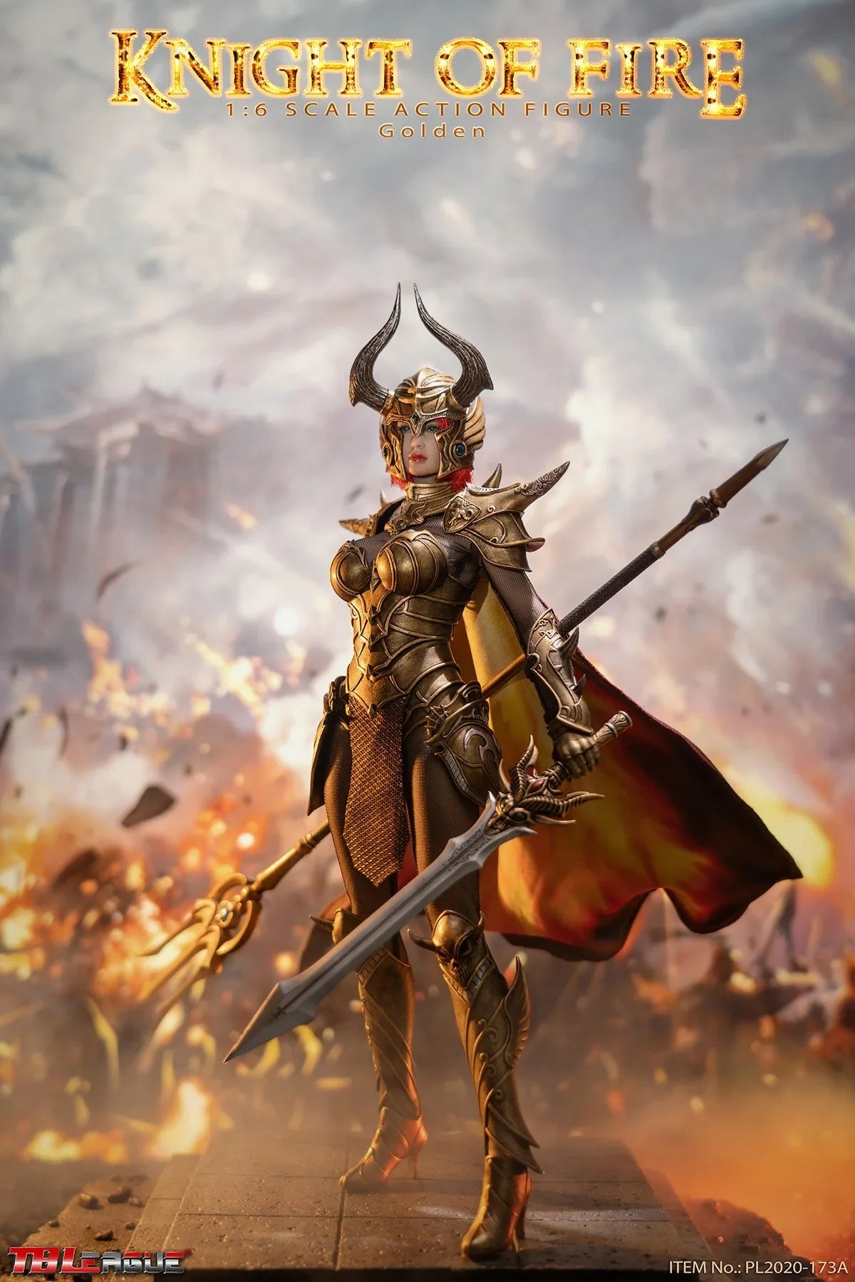 TBLeague PL2020-173 A/B 1/6 Collectible Knight of Fire Female Warrior 12'' Soldier Action figure Full Set Model Toys Gift