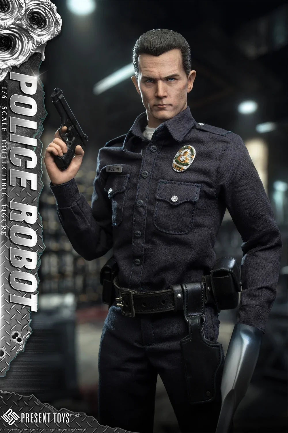 PRESENT TOYS PT-sp62 1/6 Scale Police Robot T1000 Male Soldier Full Set for 12inchs Action Figure Collectible Model Toys