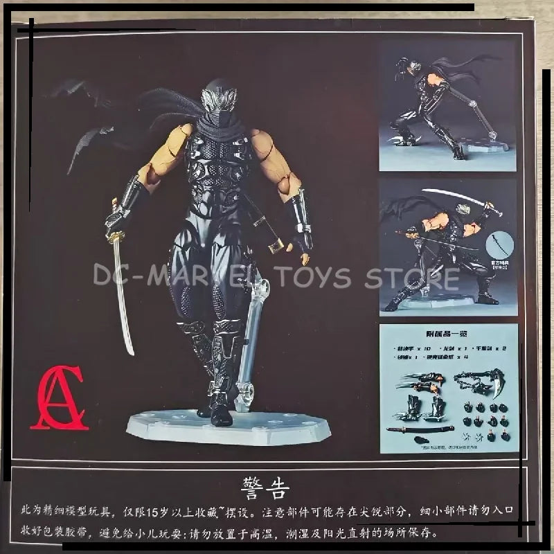 In Stock AC Factory The First Batch Ryu White Version Hayabusa Kaiyodo Revoltech Amazing Yamaguchi Ryu Hayabusa Figure Toy