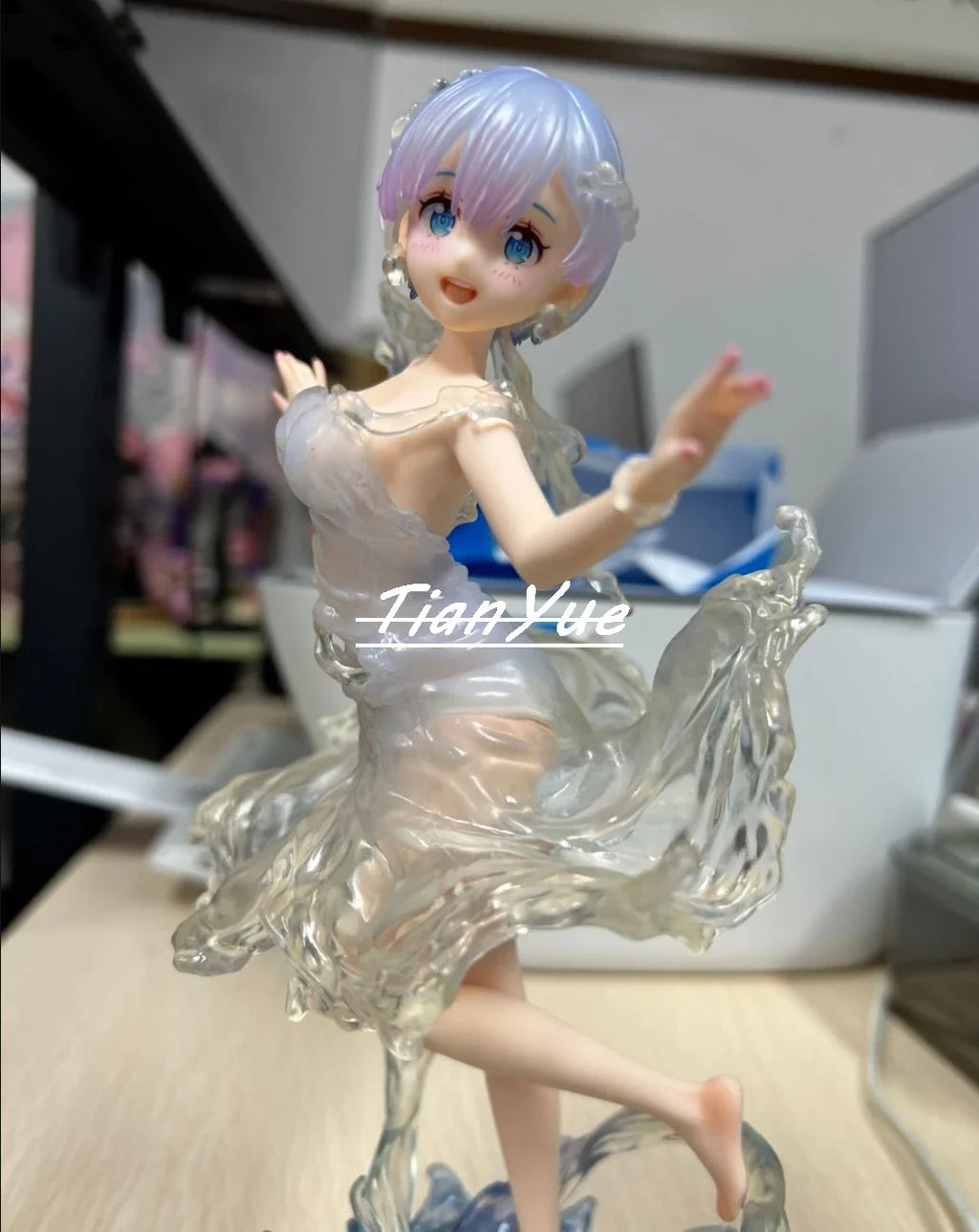 Anime Rem Aquadress Re:Life in a different world from zero Cute Girl PVC Action Figure Model Doll Toys 24cm