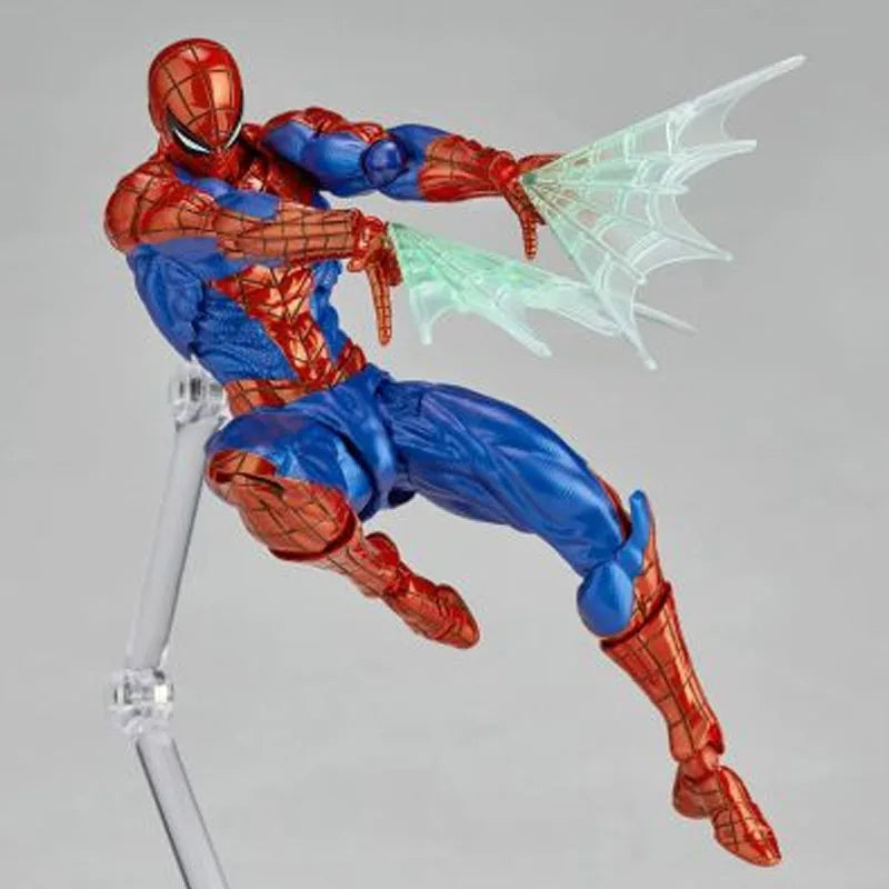 KAIYODO Original REVOLTECH Amazing Yamaguchi Spider - Man Ver.2.0 Anime Action Figure Assembly Model Toys  Model Gifts for Boys