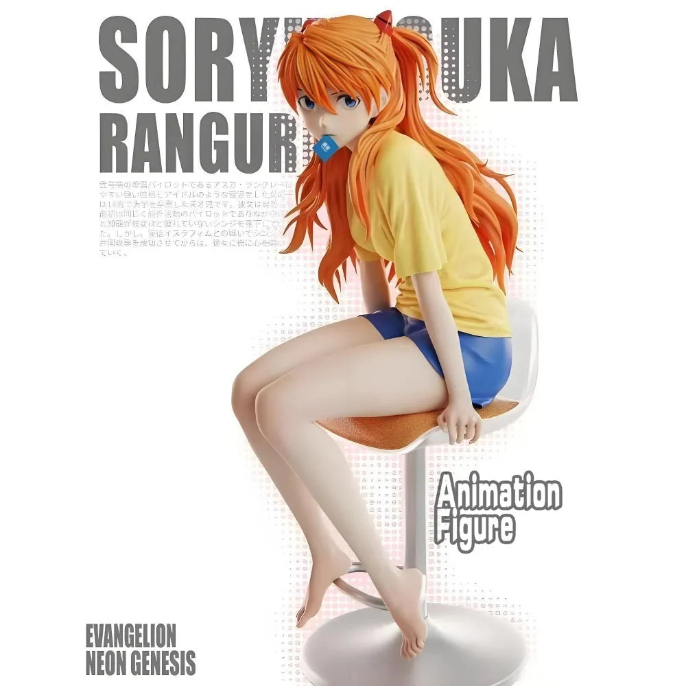 22cm/8.66in Anime New Century Evangelion Figure Asuka Langley Soryu Action Figures Pvc Collection Model Toys for Gifts