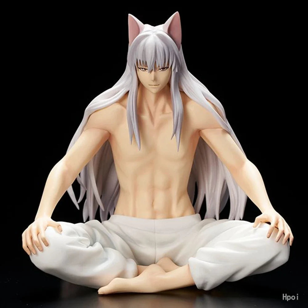 10CM Anime Yu Yu Hakusho Youko Kurama Figure Kurama Sitting posture Noodle Stopper Figure Model Toy Doll Aciton Figure