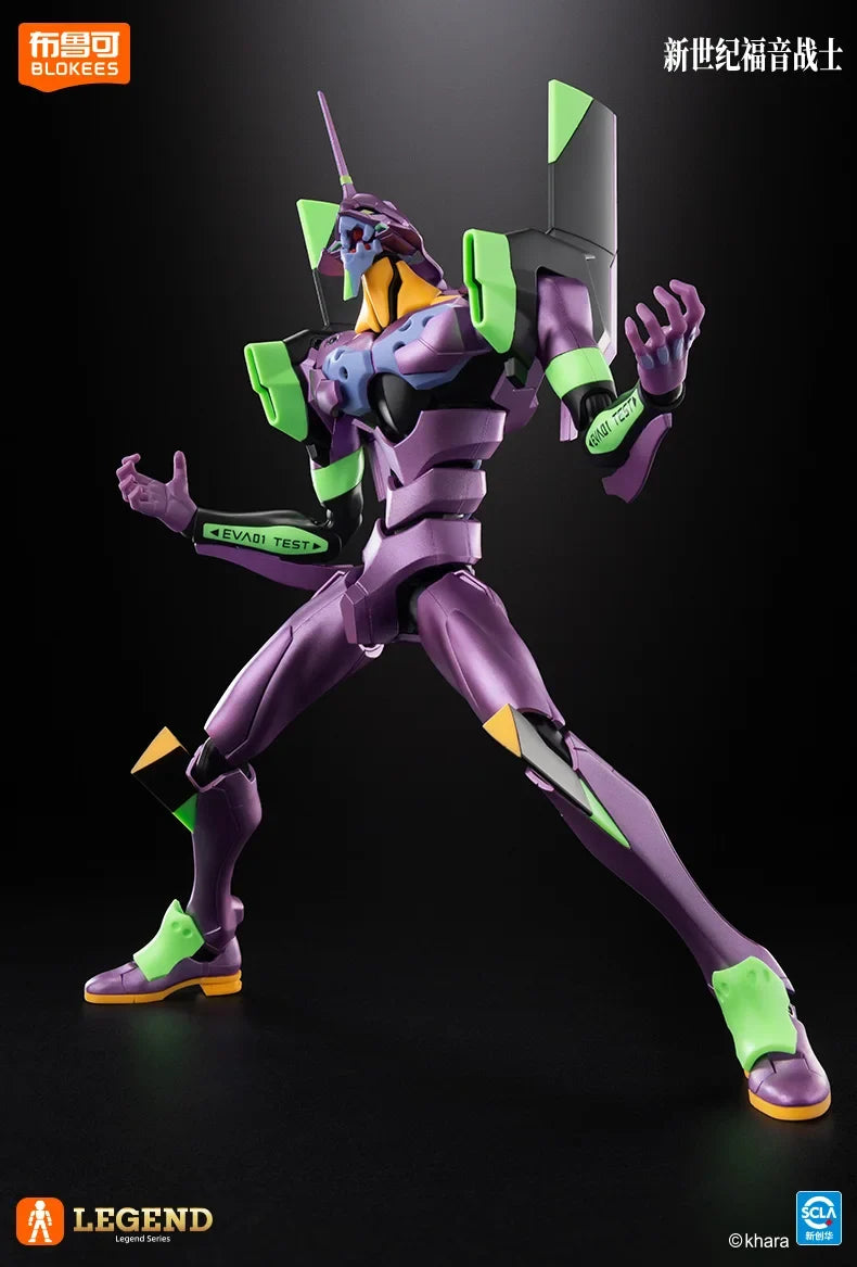 Original BLOKEES EVANGELION EVA-01 NEON GENESIS NERV Lkari Shinji Assembled Action Figure Collection Anime Doll Toys XMAS Gifts
