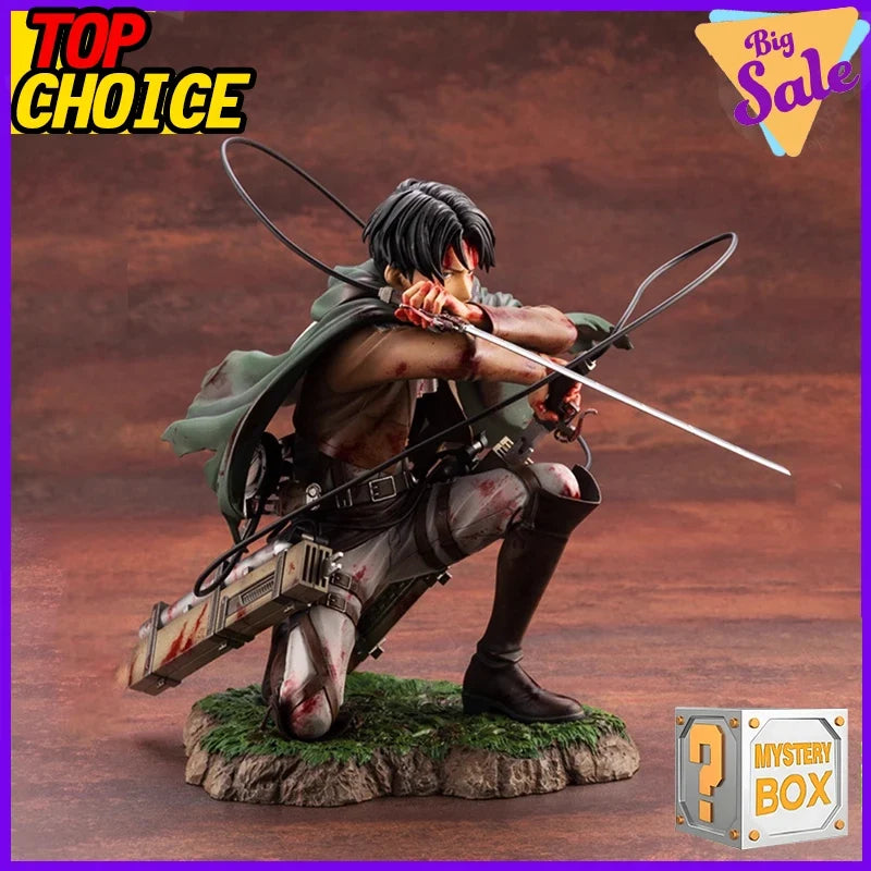Attack on Titan Mystery Box Anime Figure Collection Eren Mikasa Levi Figurines Shingeki no Kyojin Desktop Decor Surprise Gift