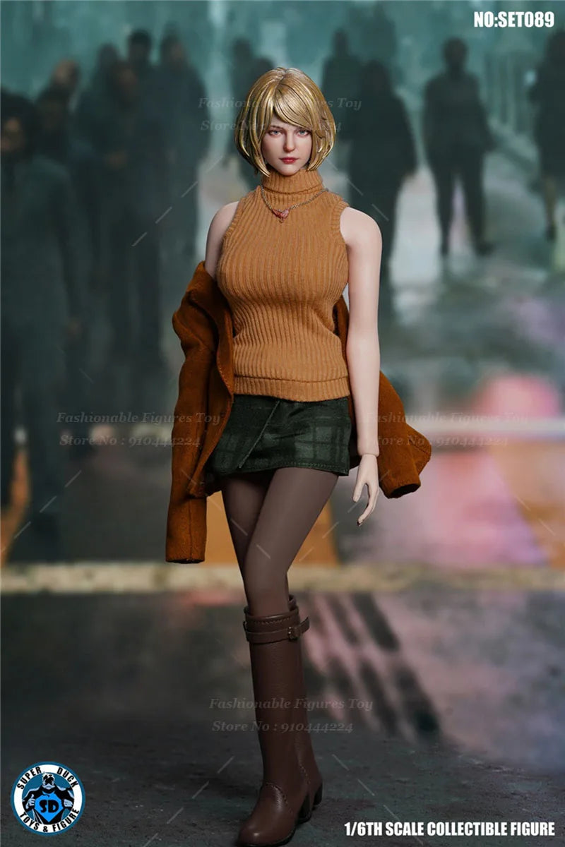 SUPER DUCK SET089 1/6 Scale Collectible Figure Ashley Head Carved Clothes Accessory For 12Inch Women Soldier Action Figure Body