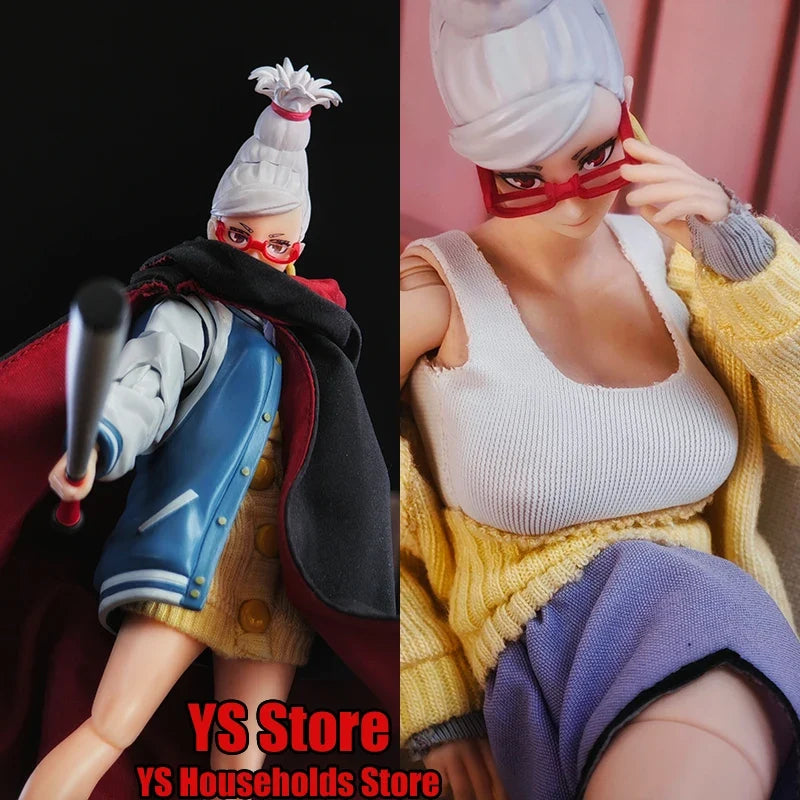 1/12 Ayase Seiko Female Figure Red Black Hoodies Cloak Homewear Yellow Cardiagn Hemline Vest Stockings For 6" Shf Soldier Body