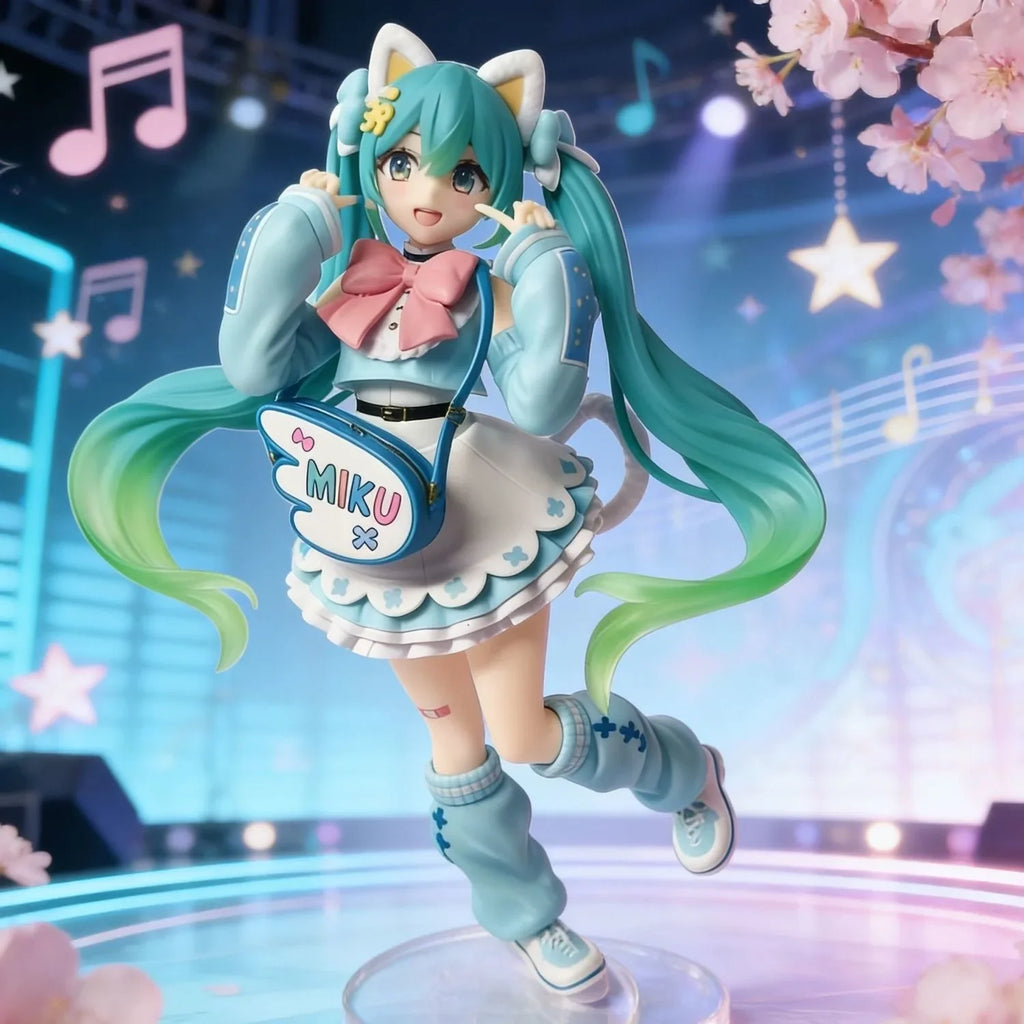 Original Vocaloid Hatsune Miku Niedliche Actionfigur Modell Garage Kit Anime Peripherie Desktop Ornament Geburtstagsgeschenk