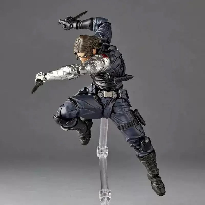 Kaiyodo Winter Soldier Figure Revoltech AMAZING YAMAGUCHI Bucky Barnes Captain America Action Figures Collectible Model Toys