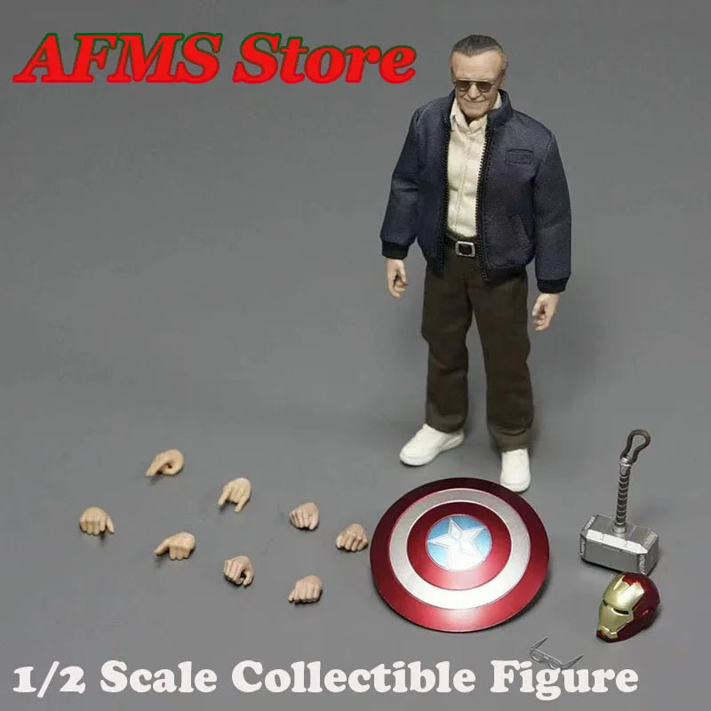 Manipple Studio 1/12 Sammlerfigur Captain Grandpa Puppe mit Waffen Komplettset 6-Zoll-Männer-Soldaten-Actionfigur Körper Dol