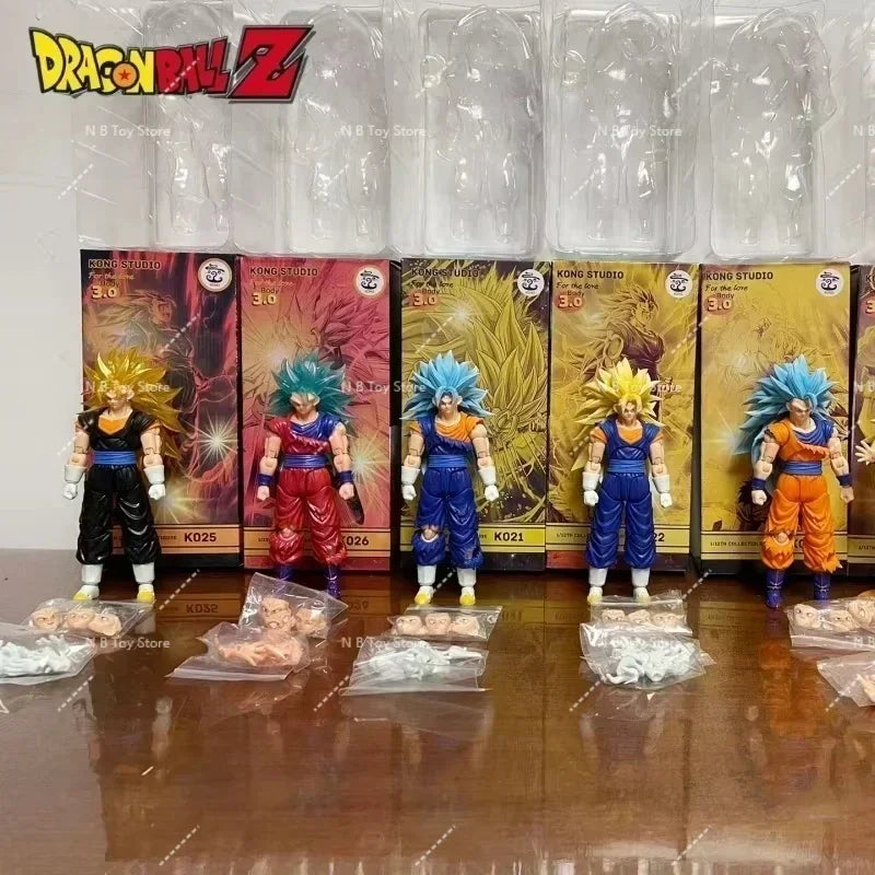 Original Kong Studio Kong 21 22 23 24 25 26 Son Goku Vegetto 3.0 Body 6 Inch Anime Action Figure Collectible Desktop Model Toy