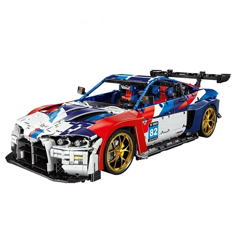 IN STOCK JD040 MOC Technical 1:8 Sports Car M4 Building Blocks Bricks Assembling Model Toys for Boys Christmas Gift Set Boys