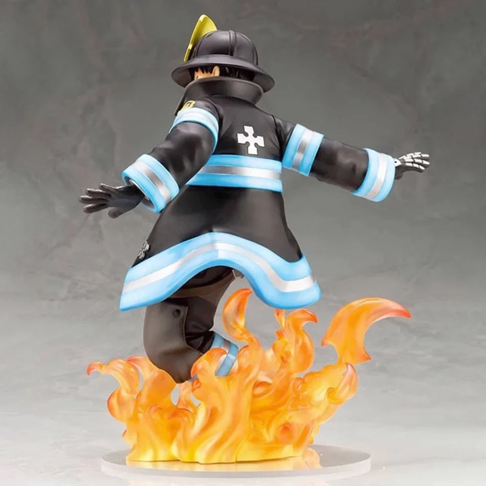 16CM Shinra Kusakabe Figure Anime Fire Force Special Effect Blood Desktop Doll Golf Model Toy Gift Collection Ornaments PVC