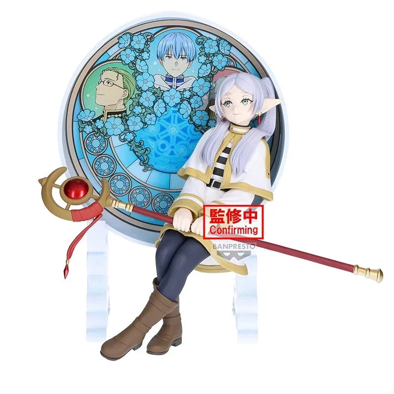 Bandai In Stock Banpresto Frieren: Beyond Journey's End Glasscape Frieren Fern 15Cm Anime Action Figures Model Boxed Toy Gifts