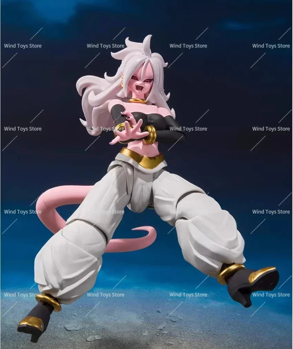 Bandai 100% Original, S.H. Figuarts SHF Dragon Ball Z, Anime Action Figures, Toys Model, Android 21, Gril Buu Boo, in Stock