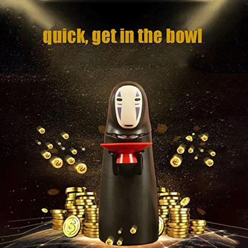 Japanese Anime Movie No Face Model Figure Doll Piggy Bank Faceless Man Piggy Bank Can Automatic Eat Coin Boys Birthday Gifts