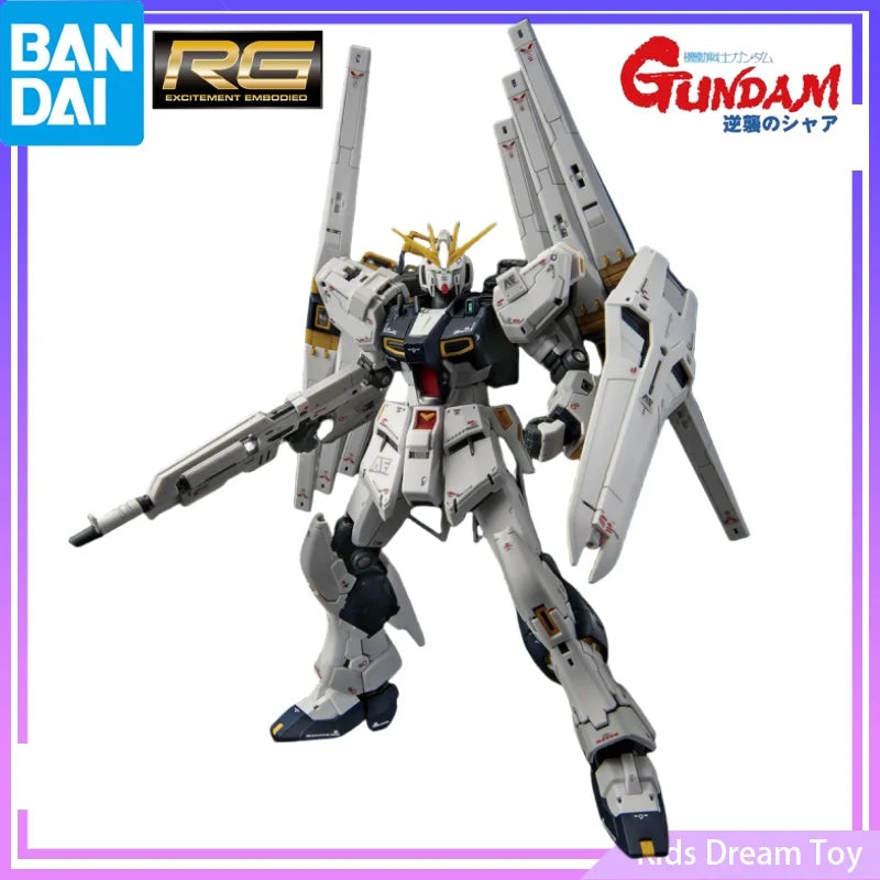 Bandai in Stock Original RG GUNDAM SIDE-F Limited RX-93 V GUNDAM (DOUBLE FIN FUNNEL TYPE) Anime Action Figures Toys Collectible