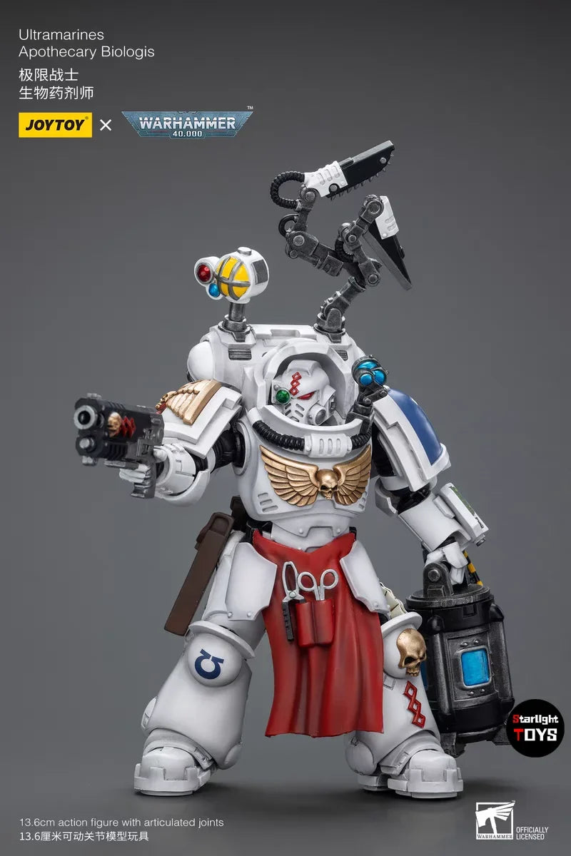 JOYTOY 1/18 Action Figure Warhammer 40K Ultramarines Apothecary Biologis Toys Model Gifts