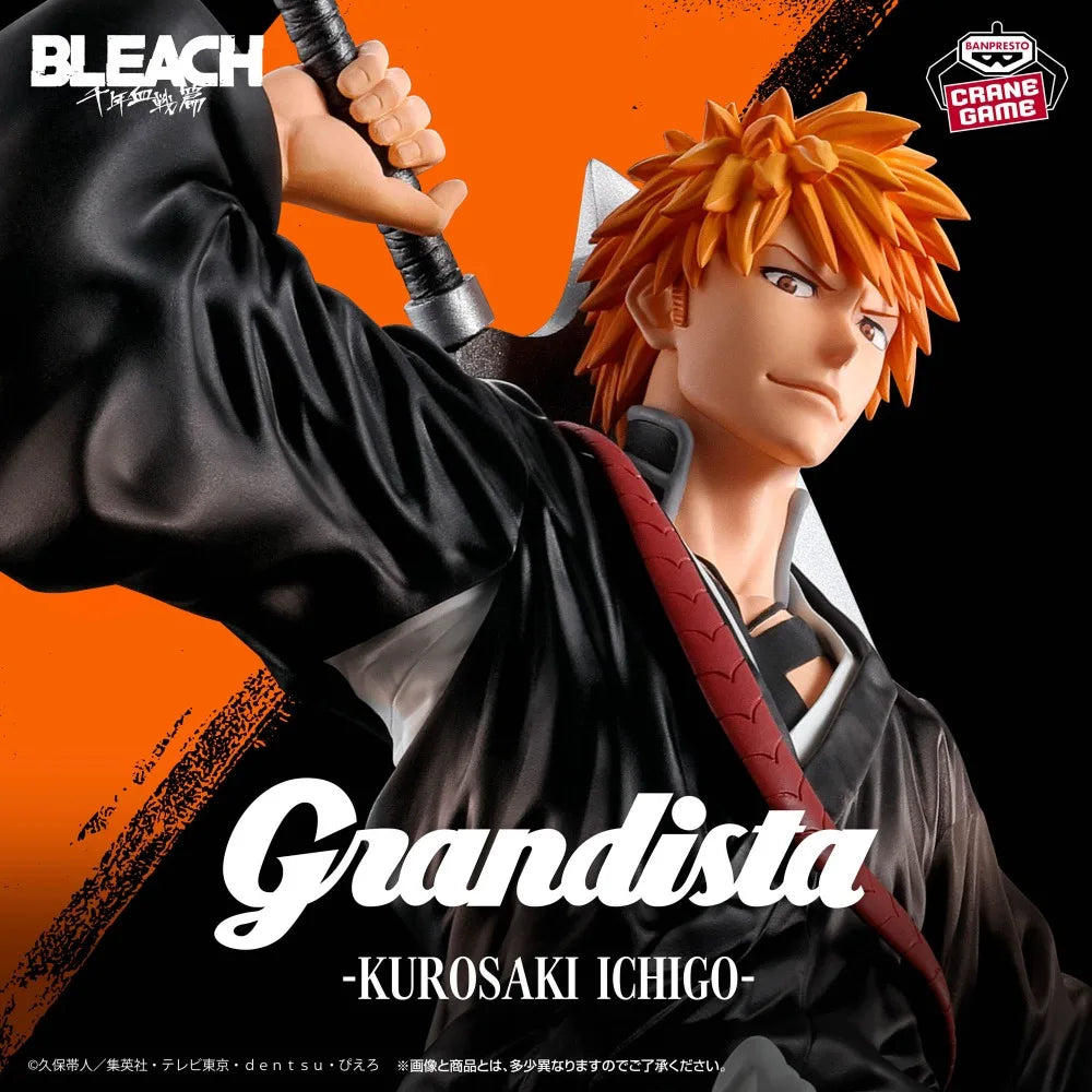 In Stock Bandai Original Genuine Banpresto Anime BLEACH Grandista Kurosaki Ichigo 32cm Collections Model Toy Figures Xmas Gift