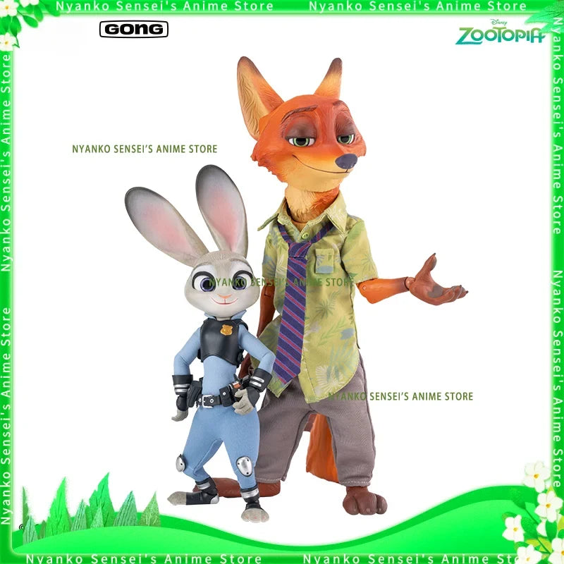 GONG & PoP Original Zootopia Judy Nick Set Cloth Action Figure Anime Model Trendy Toys Desktop Doll Collectibles In Stock