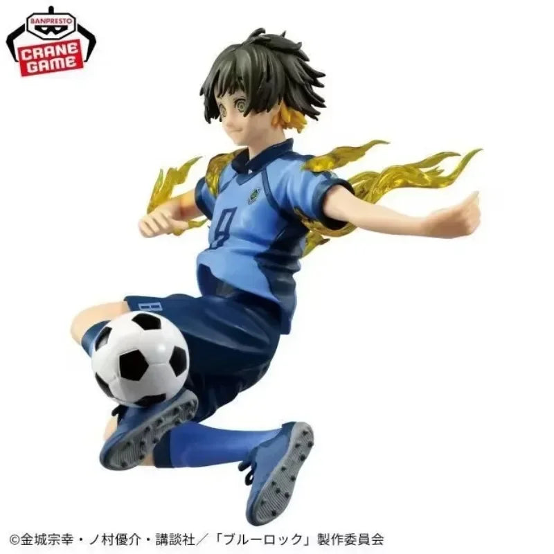 Original Bandai BLUE LOCK Bachira Meguru Isagi Yoichi Anime Action Figures Collection Ornaments Figure Toys Birthday Gift 16cm