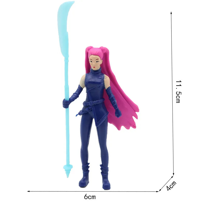 5pcs/set Kpop Demon Hunters Figure K Pop Demon Hunters Figures Huntrix Figures Toy Derpys Tiger Rumi Mira Zoey Sussy Ornament