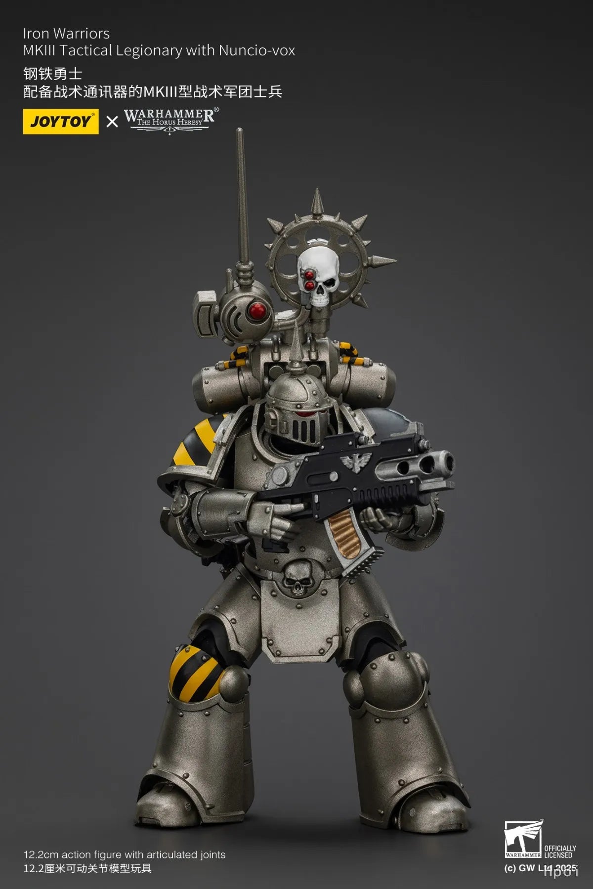 【Pre Sale】JOYTOY Warhammer 40K Iron Warriors MKIII Tactical Sergeant Iron Warriors Legionary with Nuncio-vox Model Toys