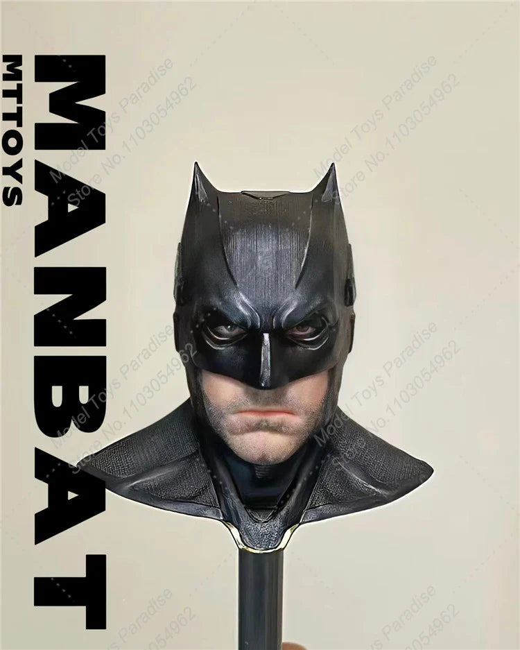 MT TOYS MT004 1/6 Herren Soldat Batman Kopf Skulptur Superheld Kopf Schnitzerei Passend für 12 Zoll Actionfigur Körper