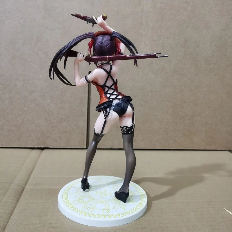 2025 New Date A Live Ii Kurumi Tokisaki Black Lingerie Ver H24cm 1/7 Figure Anime Model Toys Collection Gifts