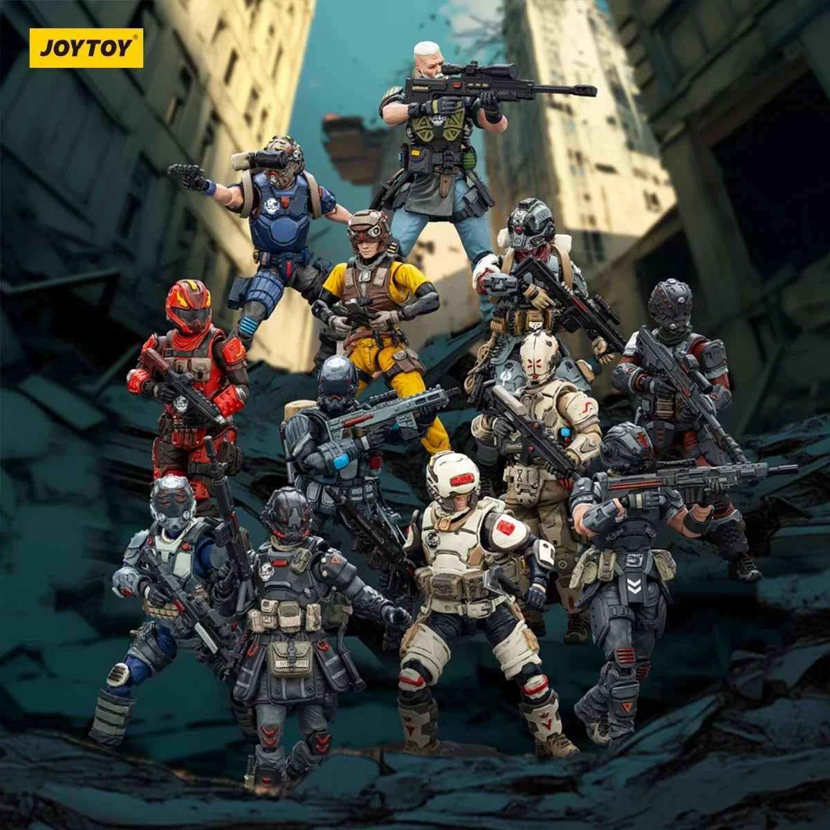JOYTOY Dark Source 1/25 Steel Ride Corps & UNSC Corps Movable Figurine Joint Model Doll Assembly Toy Collection