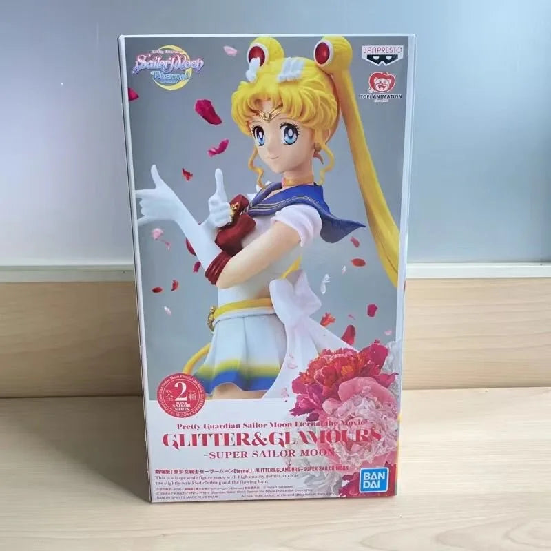 Bandai Gekijouban Bishoujo Senshi Super Sailor Moon Action Figure Eternal Girls Memories Glitter Glamours A Model Toy Gifts Toys