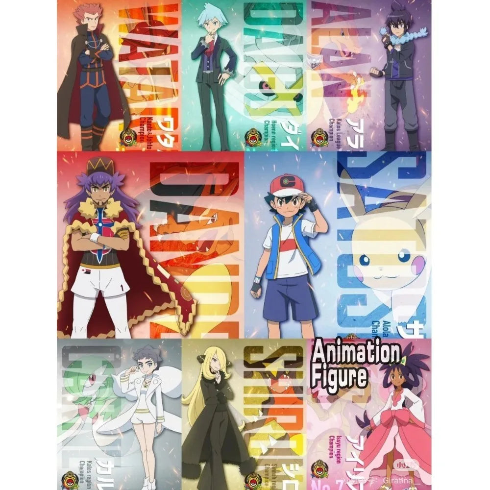 7-9cm Anime Pokemen Figure The Eight Great Masters Action Figures Pvc Statue Collection Model Toys for Children Gifts