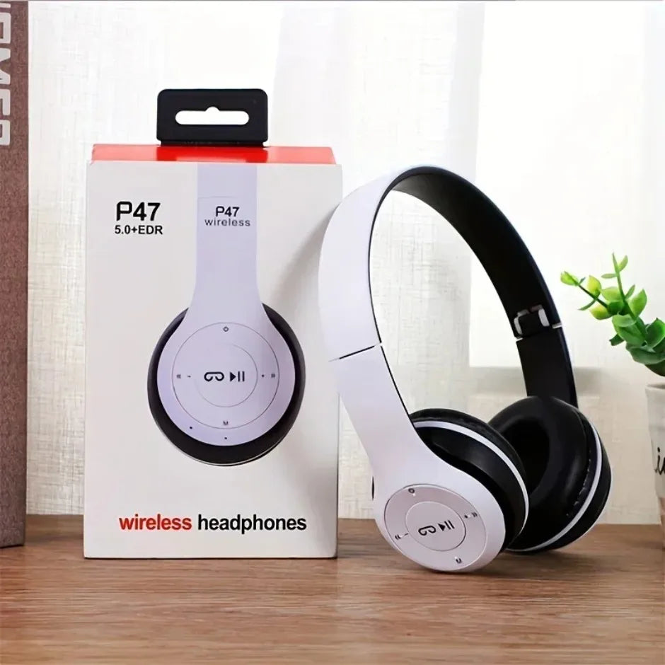 P47 Universally Wireless Bluetooth Noise Cancelling Headphones Gamer Stereo Headset Wireless Sports Game Headset For IOS Android