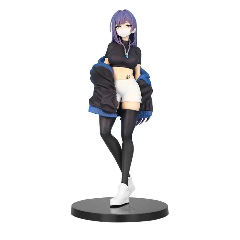 Cross-Border New Product Masked Girl Yuna Figure Desktop Case Ornament Anime Themed PVC Collectible Adult Toy for Gamers