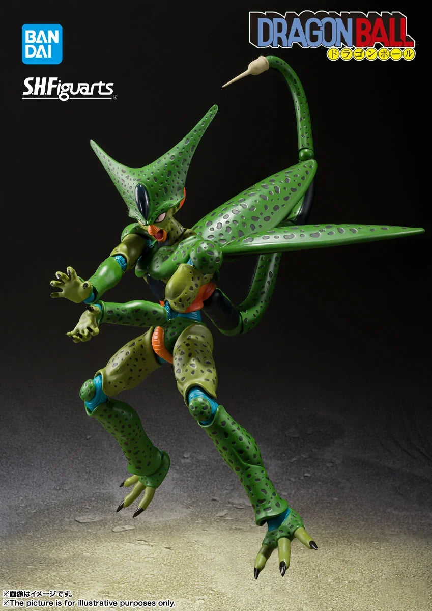 Bandai Officially Licensed DRAGON BALL Z  S.H.Figuarts Cell (First Form) Premium Collectible Model Gift