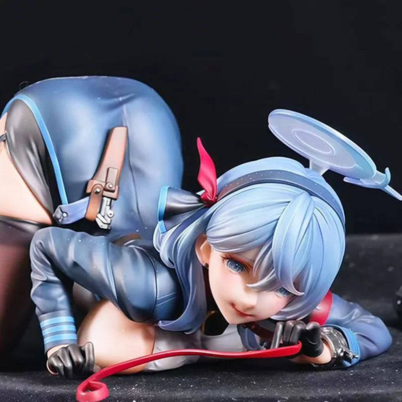 Playful Pretty Girl Anime Figure Lying Pose Collectible Model Blue Archive Statue Desktop Decoration Gift For Otaku Anime Fans