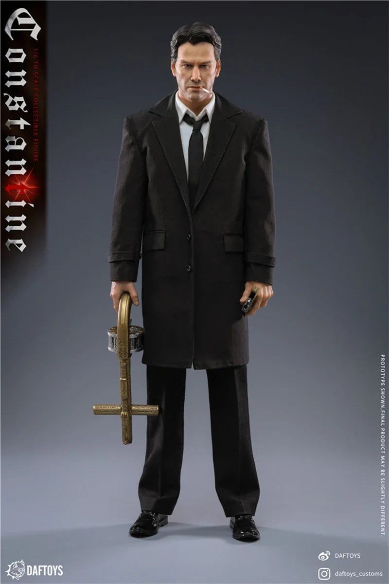 DAFTOYS F019 1/6 Keanu Reeves Figure Model 12'' Male Soldier Action Figure Body Doll Full Set Collectible Toy
